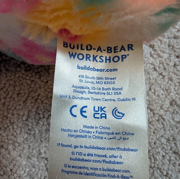 Build A Bear Floral Bunny Plush Flowers Sparkly Ears & Feet Frozen Let It Go - Picture 8 of 10